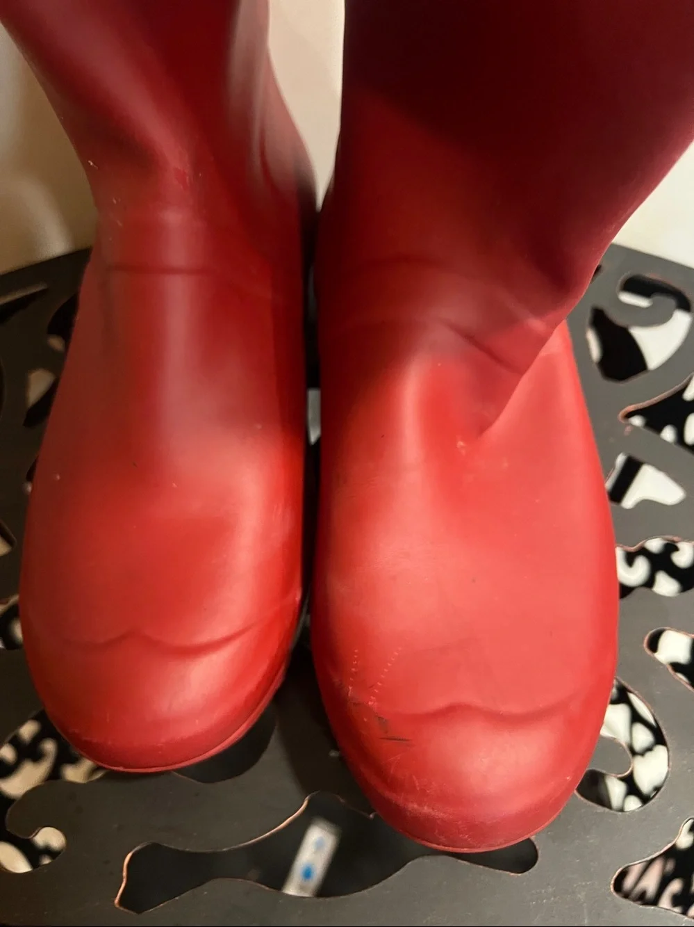 Hunter Red Women's Rain Boots with Side Buckles